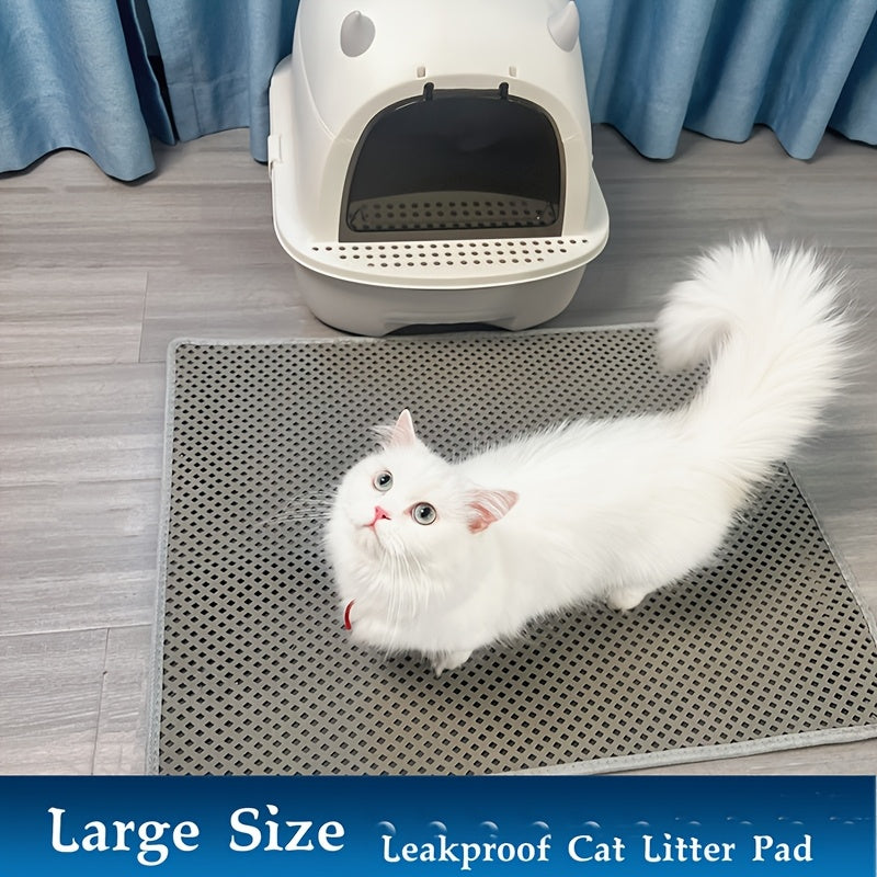Extra Large EVA Cat Litter Mat Double-Layer Filtering Washable Leakproof Anti-Splash