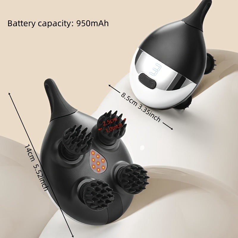 8 ta ajratiladigan boshlar bilan elektr bosh va yelka massaj qiluvchi, simsiz va portativ. Bosh, yelka va to'liq tana uchun 4 ta massaj rejimini o'z ichiga oladi. Erkaklar va ayollar uchun mos.