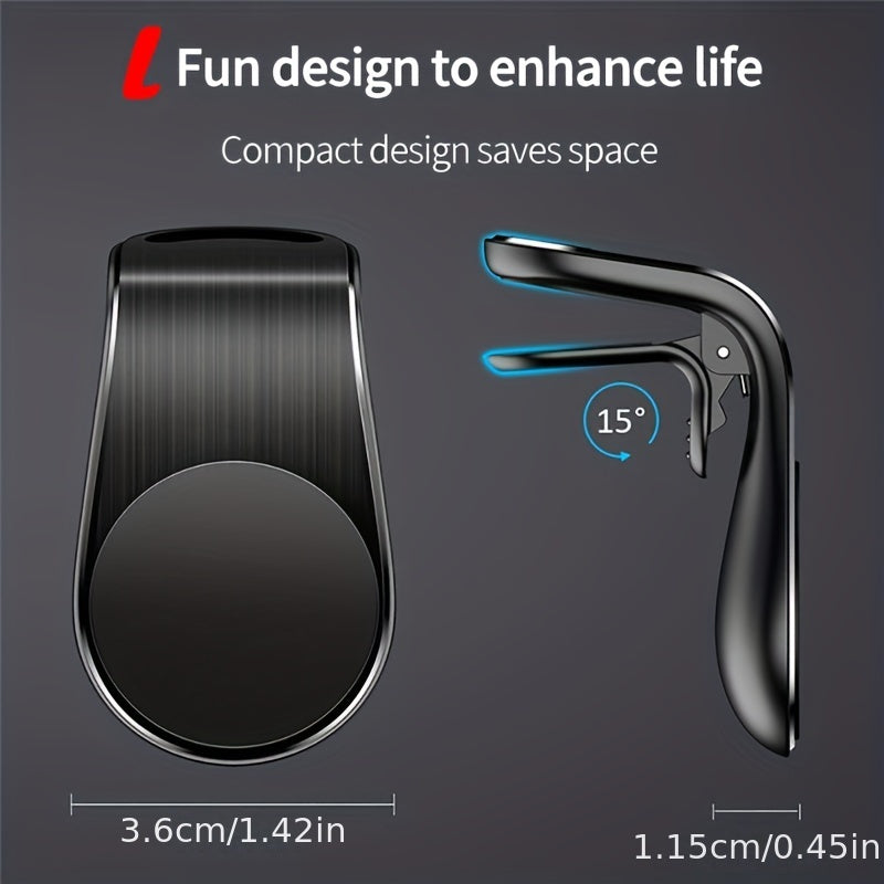 Soporte universal para teléfono de coche con rotación de 360° y montaje magnético en la rejilla de ventilación con clip ajustable