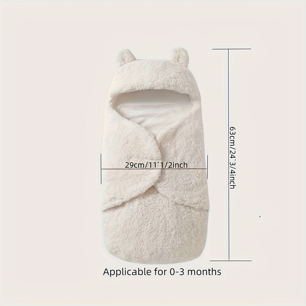 Newborn Fleece Teddy Bear Swaddle Blanket for Winter Christmas Halloween Thanksgiving