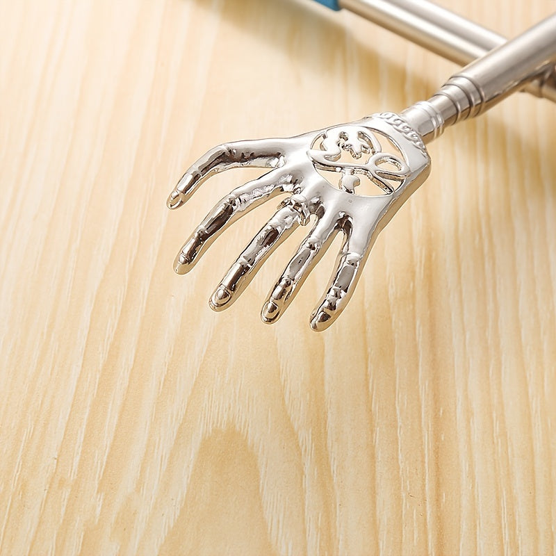 Stainless Steel Retractable Back Scratcher for Itching Relief and Massage