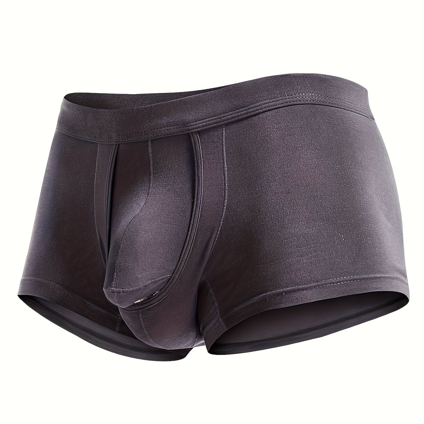Boxers deportivos para hombre de color sólido, tejido de punto, de estiramiento medio, viscosa, con diseño separado por balas