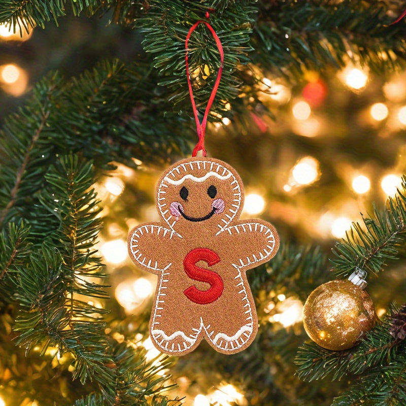 Fabric Gingerbread Man Christmas Ornament for Home and Kitchen Decoration