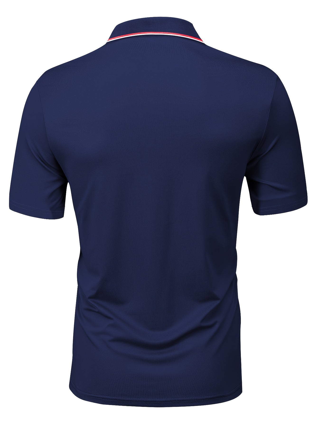 Camisa de manga corta a rayas para hombre con solapa para actividades al aire libre en verano de poliéster