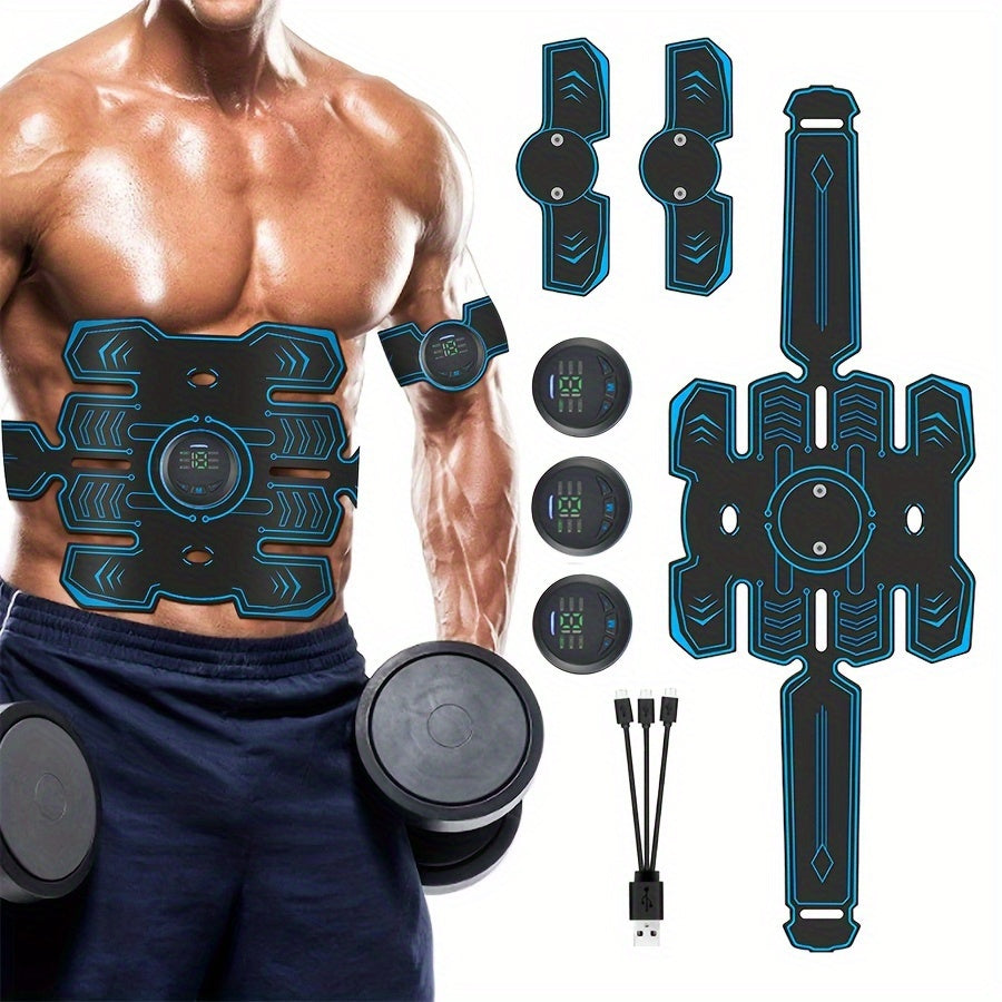 Masajeador muscular con carga USB para brazos y abdomen con múltiples modos y temporizador de 15 minutos