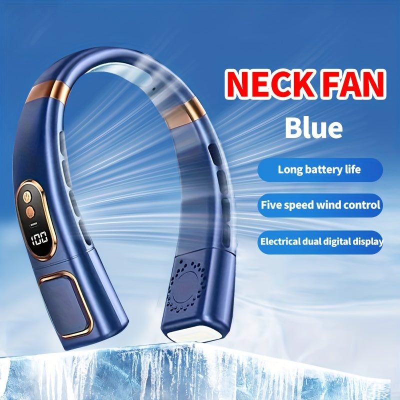 USB Fan with Adjustable Speeds Digital Screen Compact Portable for Indoor Outdoor Travel