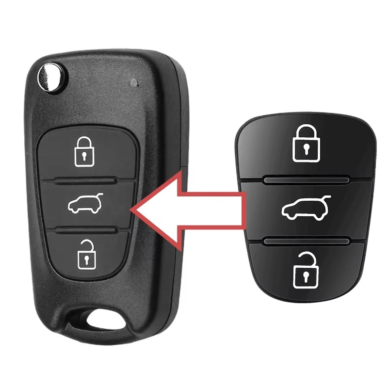 Universal Rubber Key Shell Cover for Car Keys Silicone Flip Key Pad