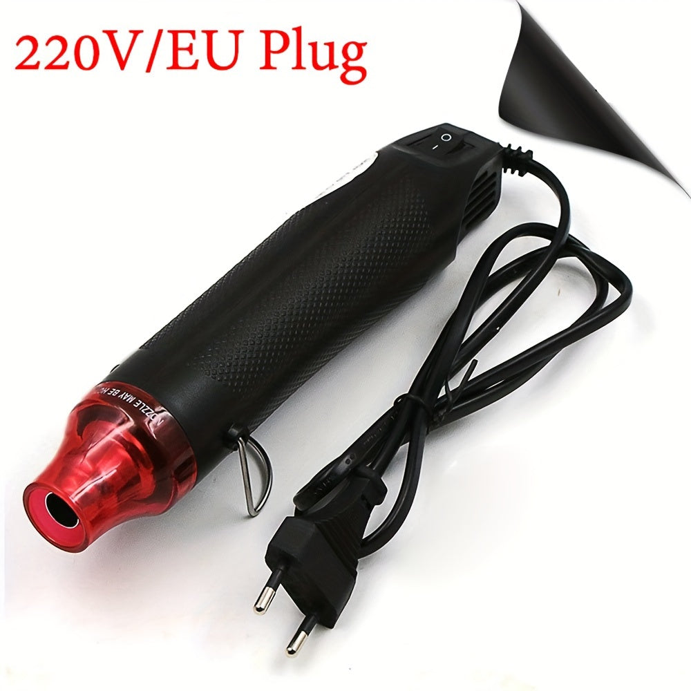 Mini 300W Heat Gun Kit with 164/560 Heat Shrink Tubes EU Plug for Crafts Epoxy Resin Vinyl Candle Making