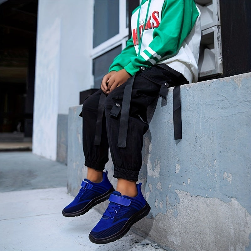 Детские сетчатые кроссовки для мальчиков и девочек, камуфляж, дышащие, амортизирующие, нескользящие, низкий топ