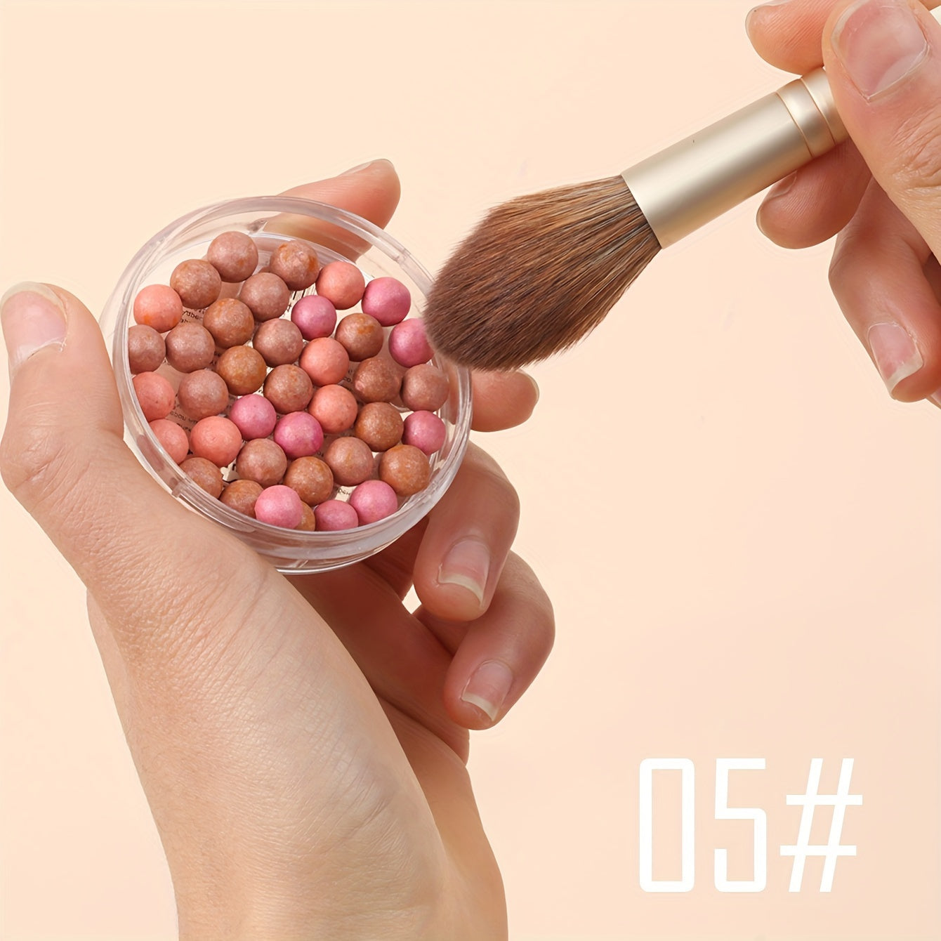 Женские пудровые румяна-жемчужины с мультиоттенками, водостойкие, натуральный финиш