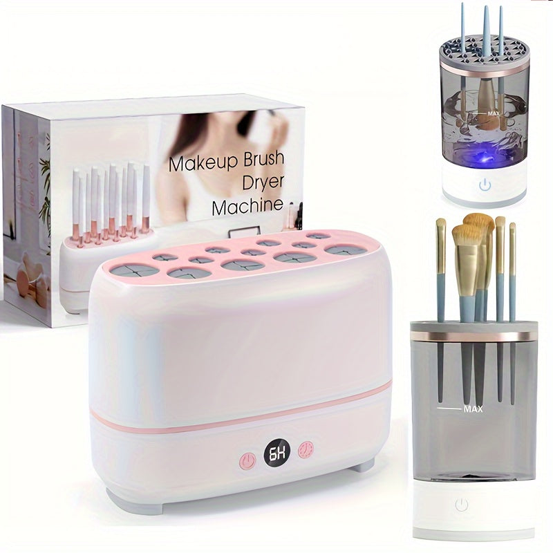 Electric Makeup Brush Cleaner and Dryer USB Rechargeable Automatic 2-in-1