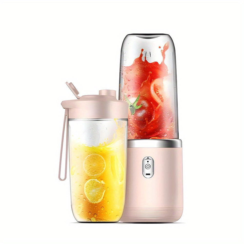 Portable 2-in-1 Stainless Steel Blender and Juicer for Fruit and Ice