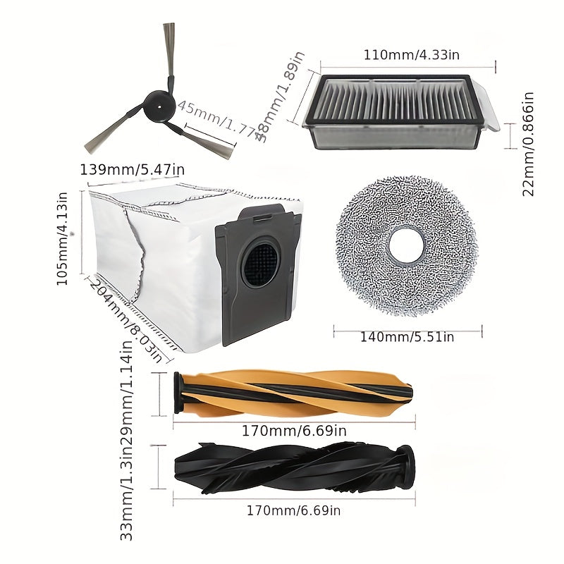 Dreame X50 Ultra X50 Master L50 Pro Ultra MOVA V50 Ultra uchun qismlar: Asosiy yon cho'tka, Filtr, Mopa sumkasi