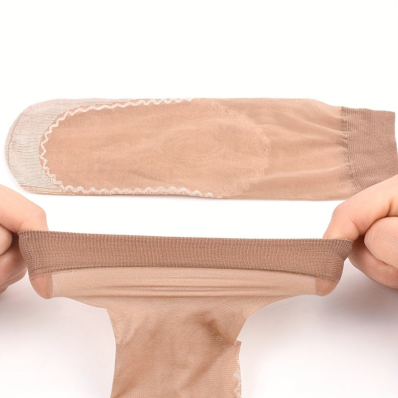 Women's Lace Mesh Socks Set 5 Pairs Breathable Anti-Snag Non-Slip Hosiery