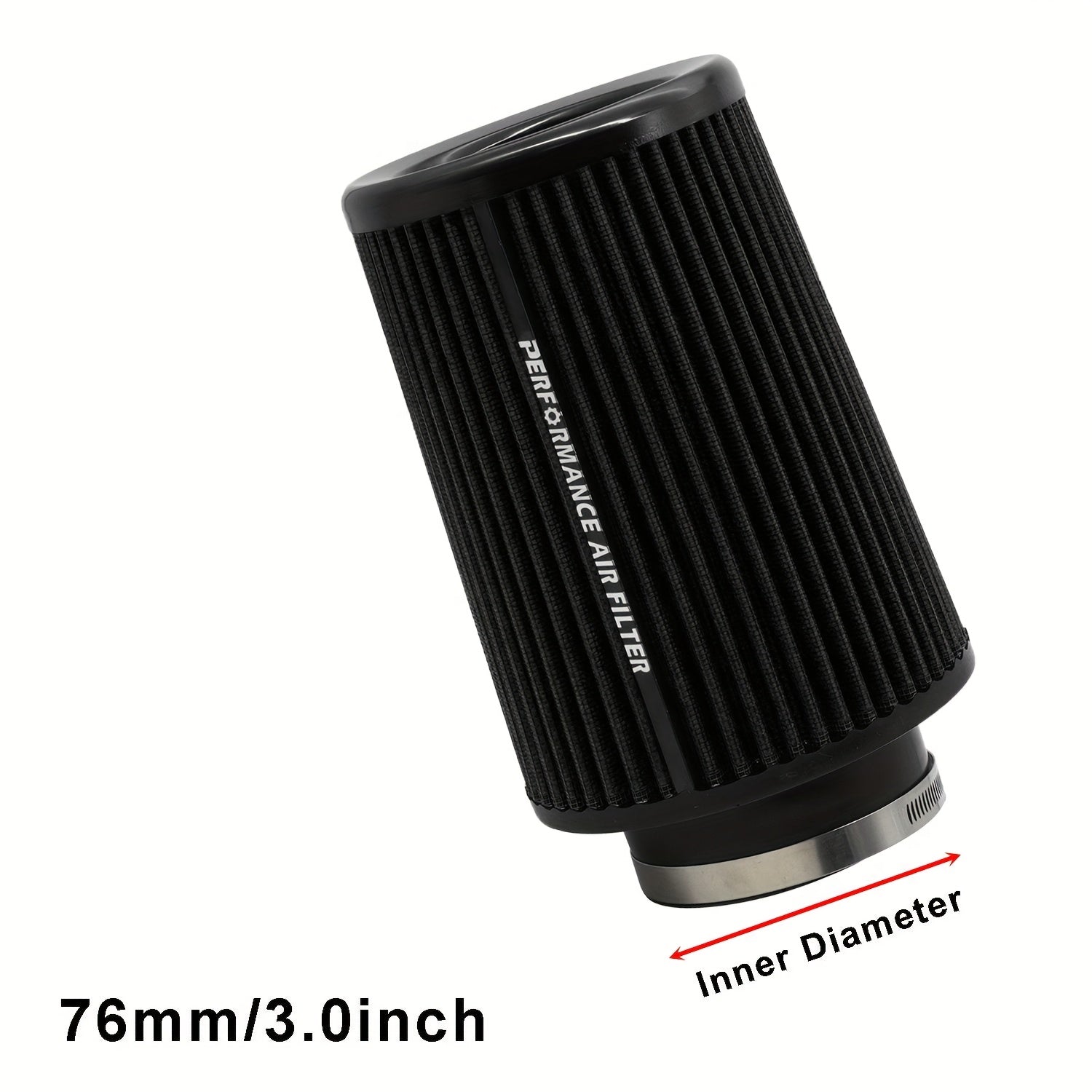 Universal Fit Air Filter Cartridge High Flow Polyester 76MM 90MM 101MM