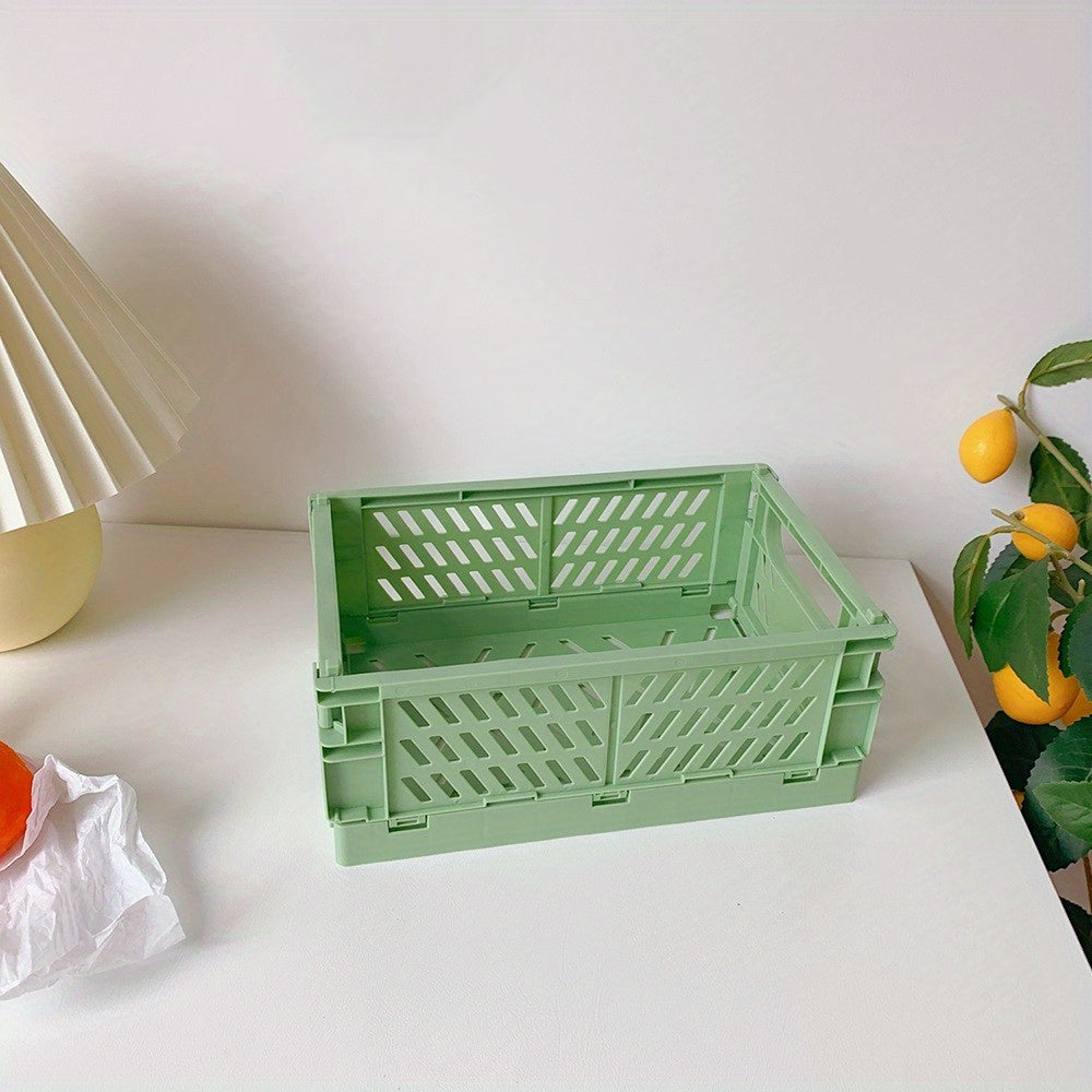 Мини-складная пластиковая коробка для хранения для организации рабочего стола и дома