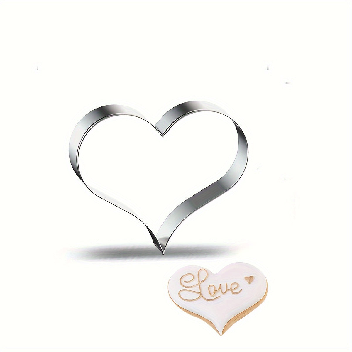 Heart-Shaped Stainless Steel Cookie Cutter for Baking and Cookies 1 Piece