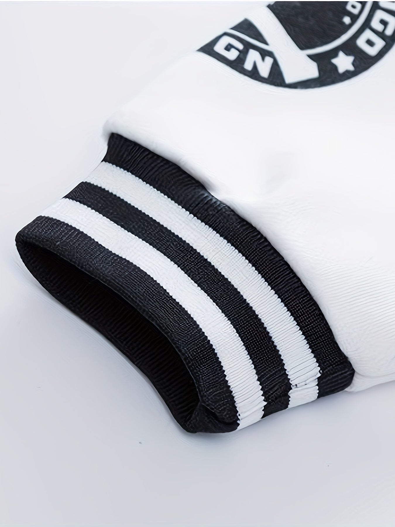 Boys Long Sleeve Varsity Baseball Jacket with Letter Graphic and Color Block Design