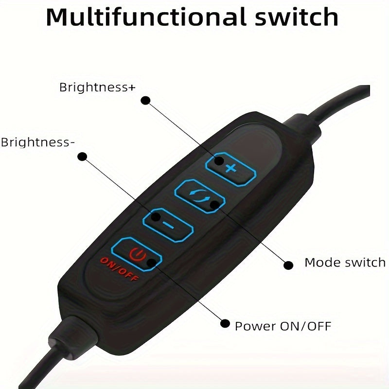 25.4cm LED Selfie Ring Light with Adjustable Stand for Live Streaming Photography and Makeup