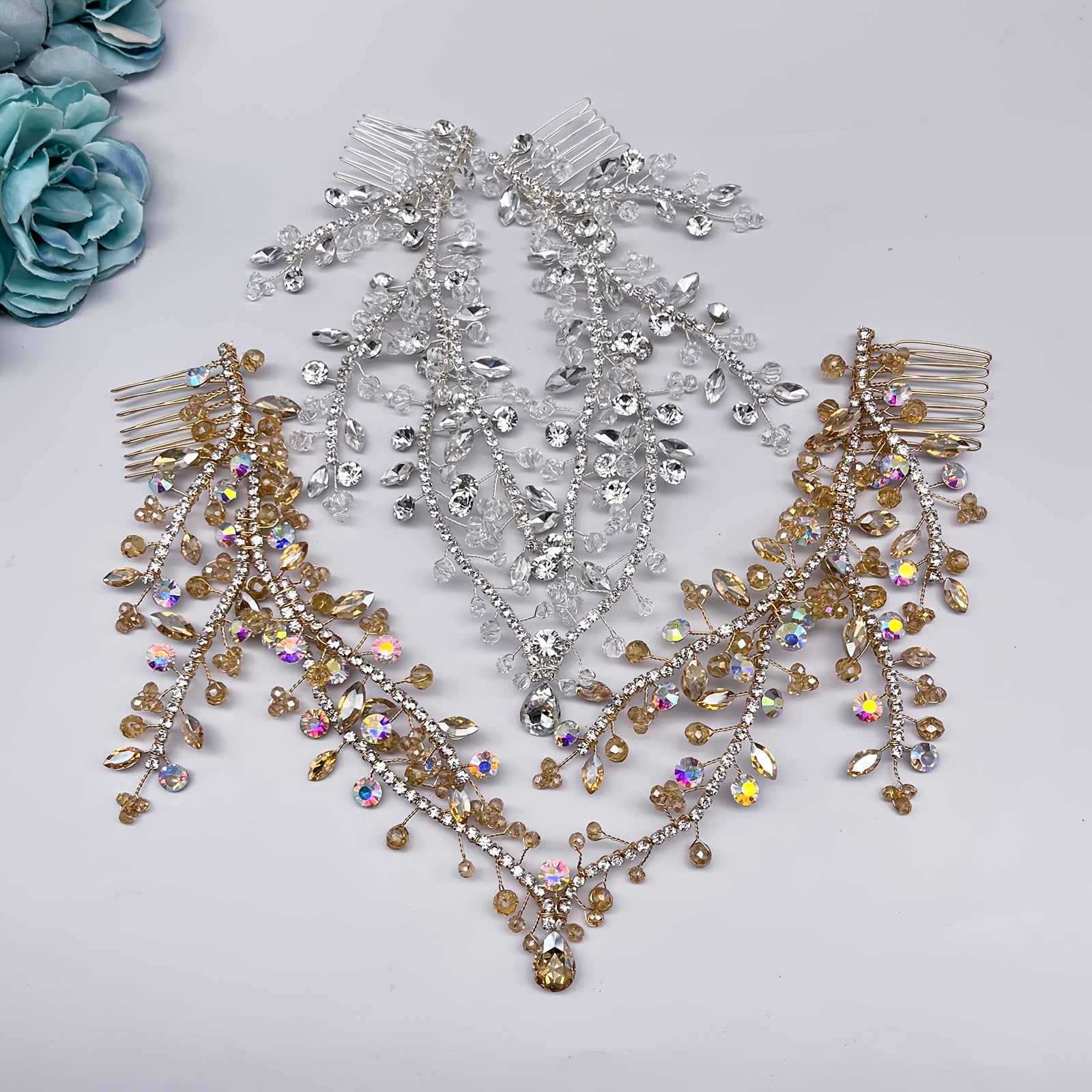 Bohemian Bridal Headpiece with Single Crystal Pendant Forehead Chain Jewelry for Weddings