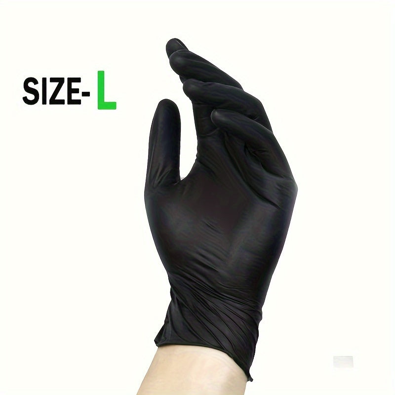 100 dona foydalaniladigan nitril qo‘lqoplar, 6 Mil suv o'tkazmaydigan uy tozalash qo‘lqoplari