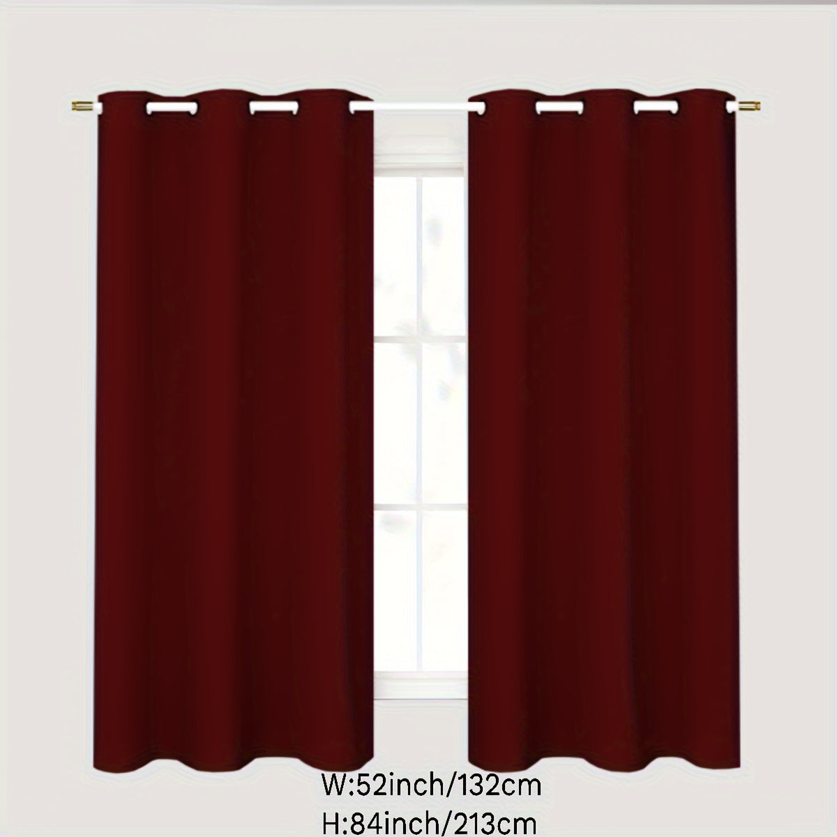 Gray Blackout Curtains for Bedroom Living Room Thermal Insulation Noise Reduction 1PC