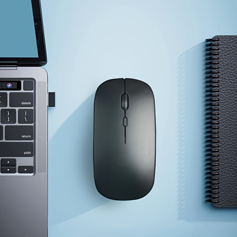 Wireless Ergonomic Mouse 2.4G 5G Plug and Play No Battery Needed for Laptop Desktop