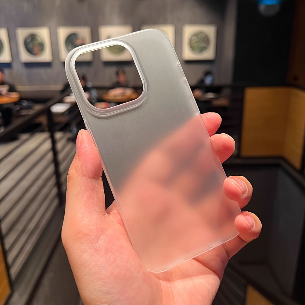 Thin Clear Shockproof Phone Case for iPhone 11-16 Silky Smooth Translucent Cover