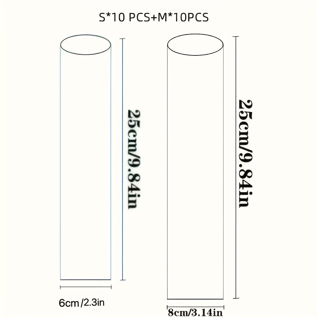 20-Pack Transparent PVC Heat Shrink Remote Control Covers for Air Conditioner and TV Remotes