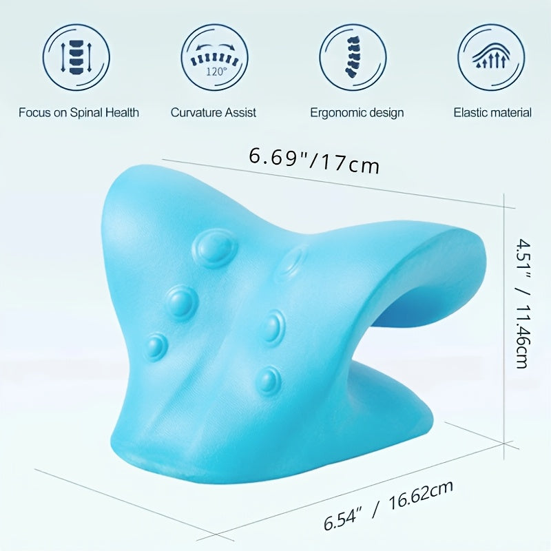 Medium Firm Foam Neck Pillow for Spinal Support C-Shaped Ergonomic Shoulder Relaxer