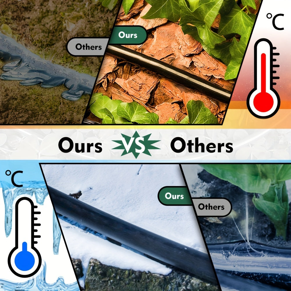 200ft Vinyl Drip Irrigation Garden Hose 1/4 Inch for Lawn and Outdoor Watering