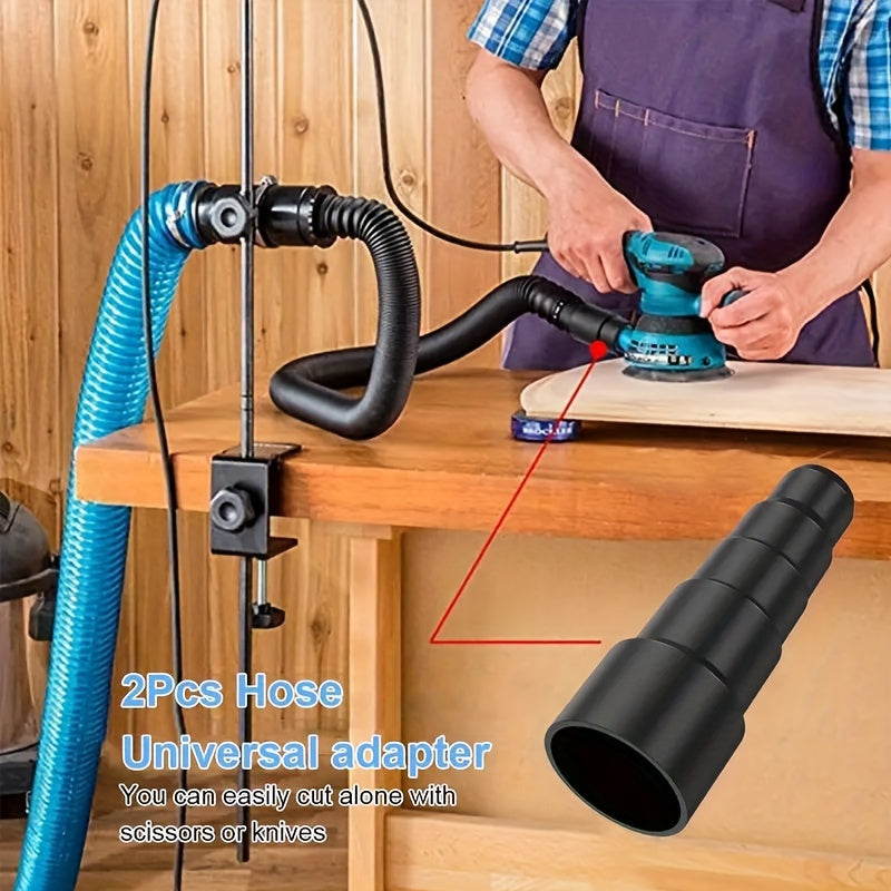 5 qatlamli vakuum tozalagich quvur adapterining 2, 4 yoki 6 dona mavjud. Ushbu universal quvur adapteri 50mm, 42mm, 34mm, 30mm va 23mm diametrli keng tarqalgan modellarga mos keladi.