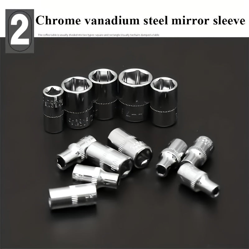 Professional Auto Repair Tool Set 216-Piece Ratchet Wrench Kit and Sockets