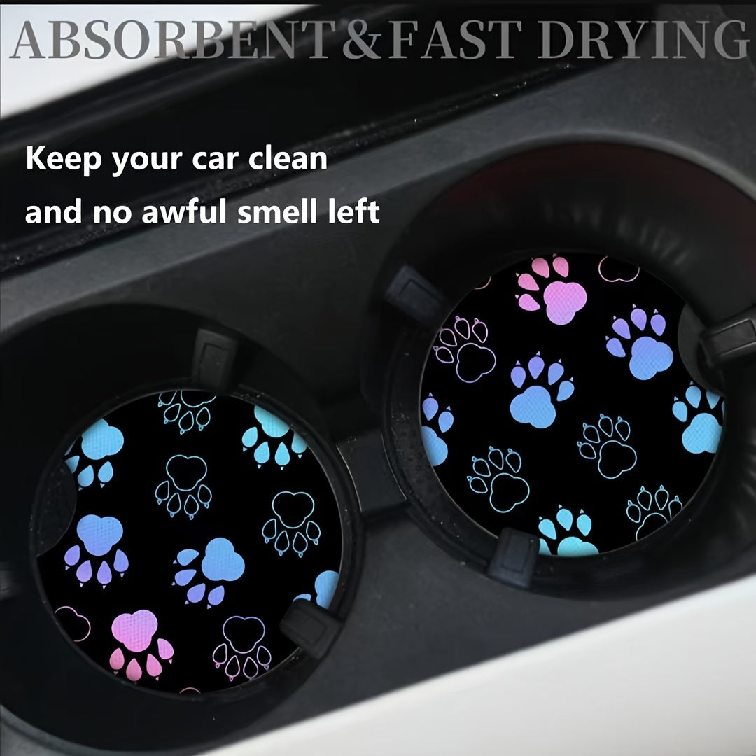 2 ta avtomobil stakan tutqichlari uchun qopqog'i, singdiruvchi rezina, sirpanmaydigan, piyoda izlari bilan