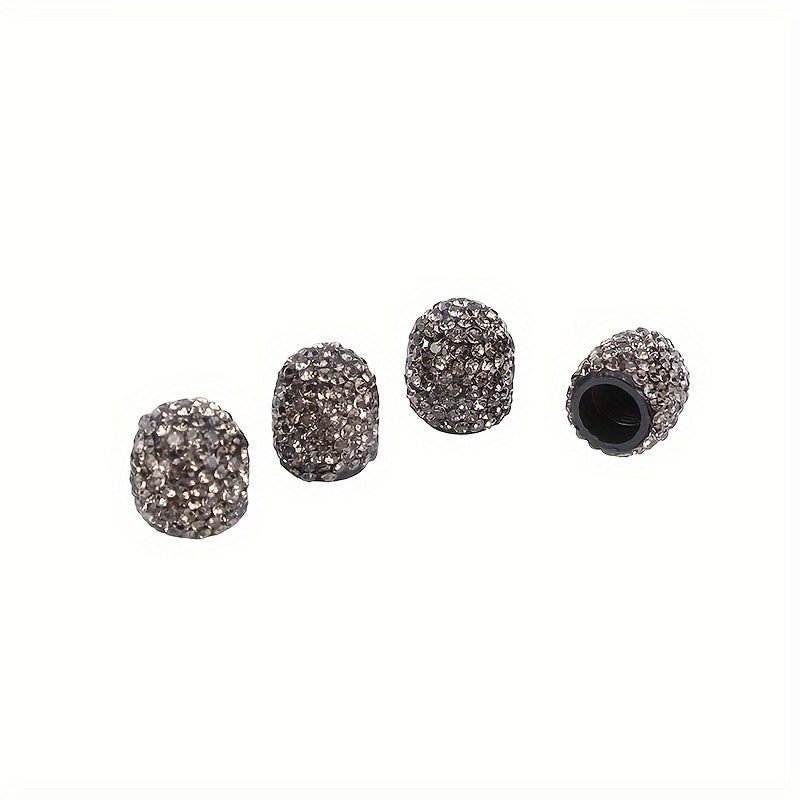 Avtomobil shinalari ventili qopqog'i, Kristal Bling, changga qarshi, g'ildirak qopqog'i, 4 ta paket