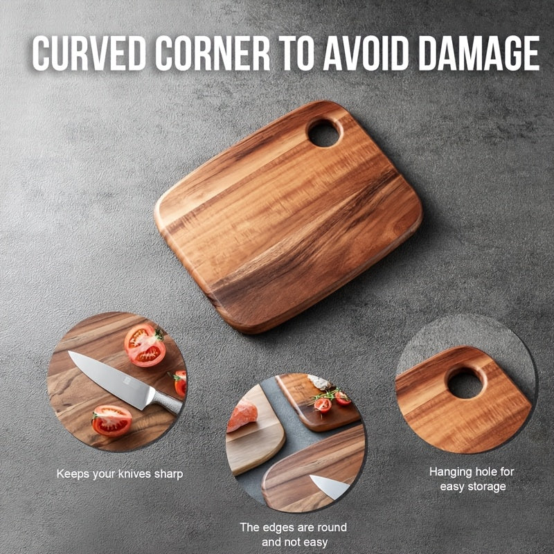 Набор разделочных досок из акациевой древесины, 3 предмета, большие, прочные кухонные доски для нарезки