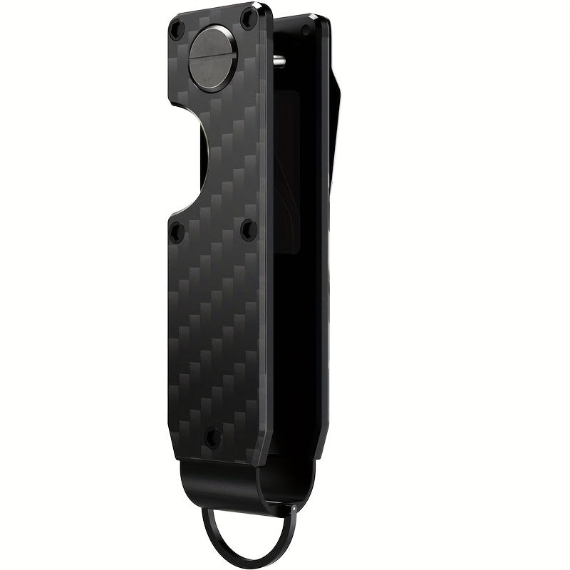 Men's Compact Metallic Key Holder, Minimalist Smart Keychain for 2-6 Keys