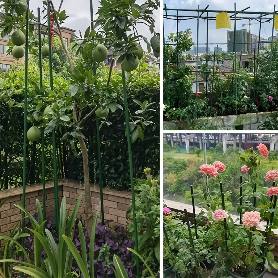 Набор из 27 опор для сада с металлическим сердечником, покрытым PET, для вьющихся растений, лоз и фруктов