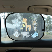 2 dona Avtomobil quyosh oynasi soyabonlari multfilm bosimi UV himoyasi quyosh niqobi