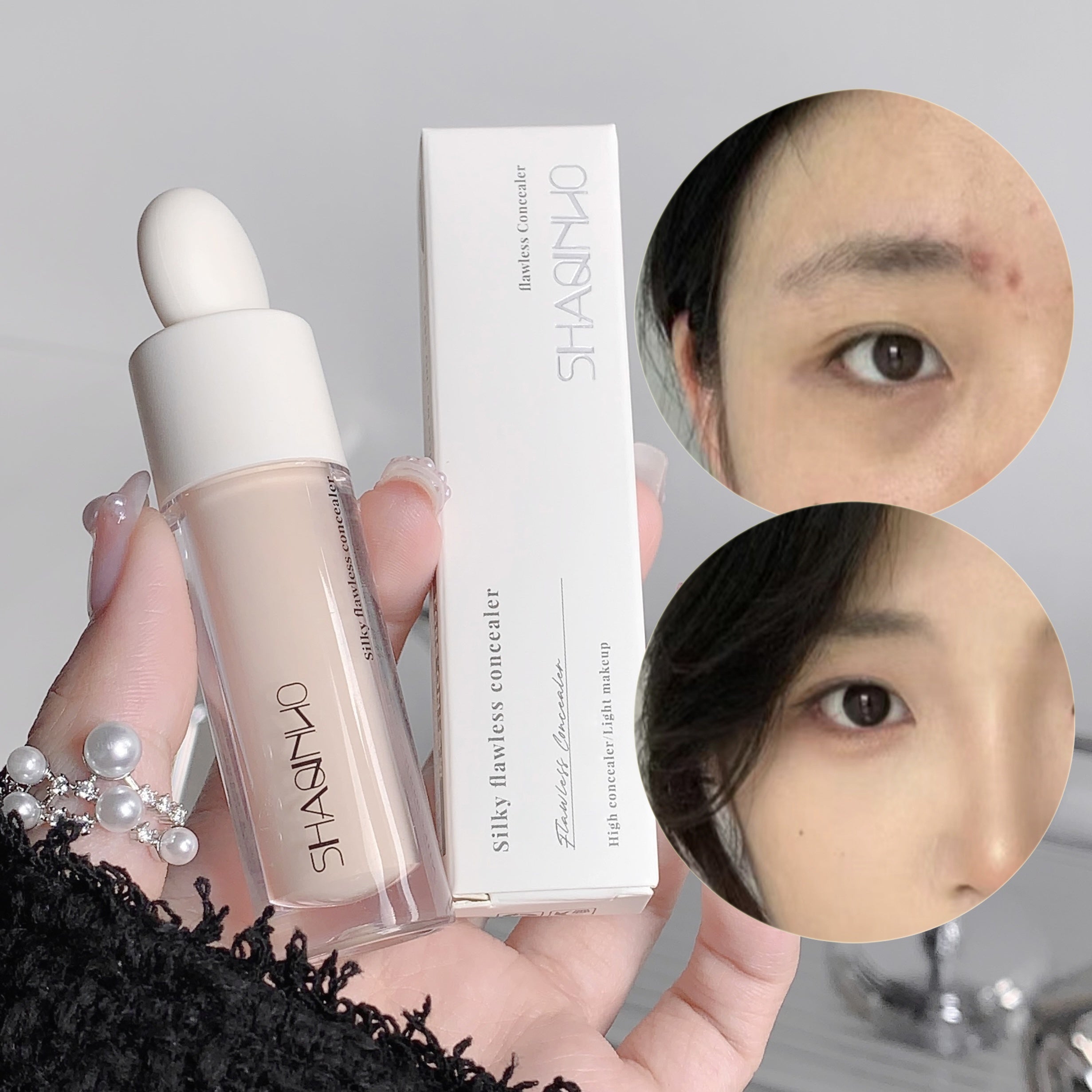 Women Liquid Concealer Full Coverage Sweatproof Waterproof Natural Matte