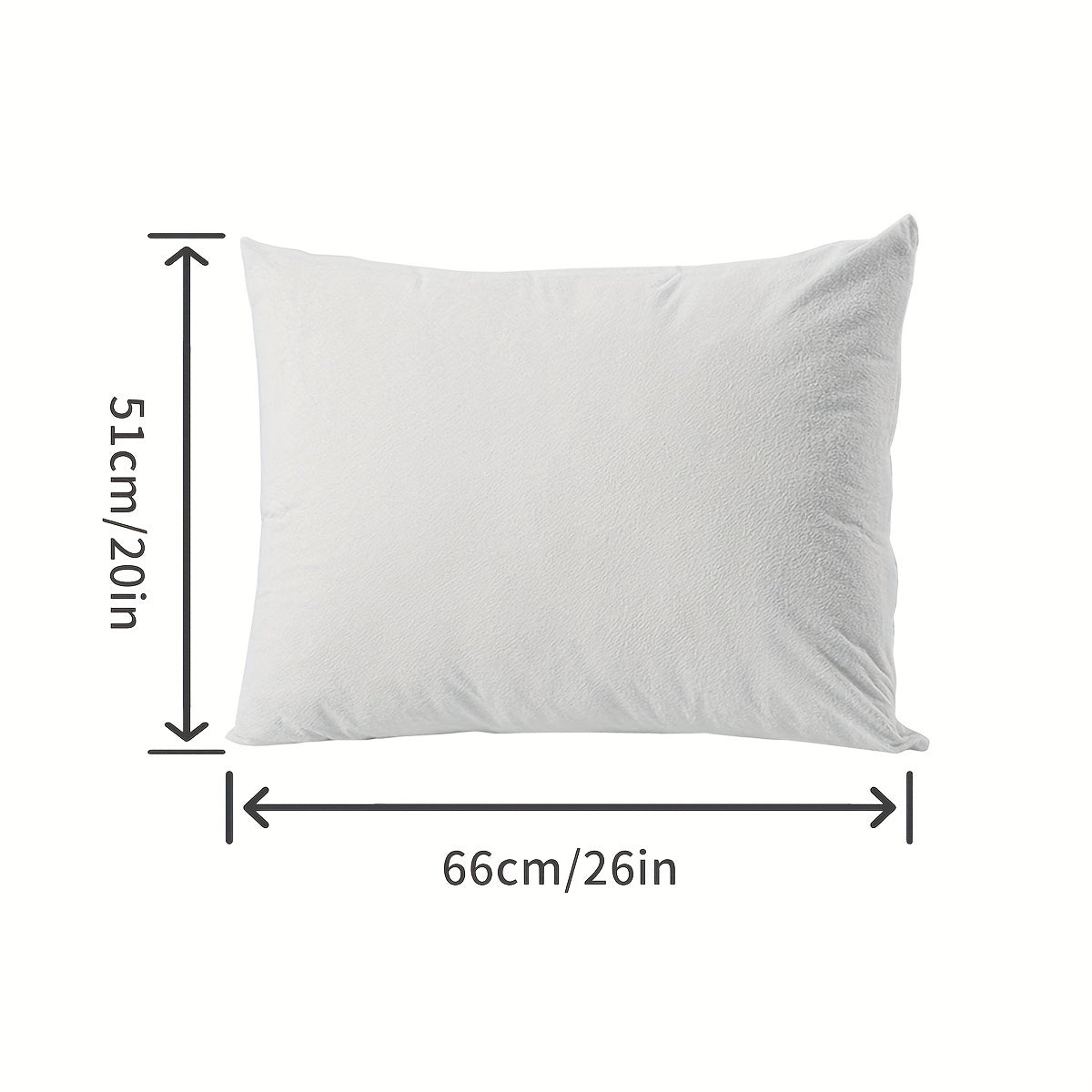 Waterproof Twill Weave Pillowcase with Velvet Touch, Stain-Resistant, 60 Thread Count