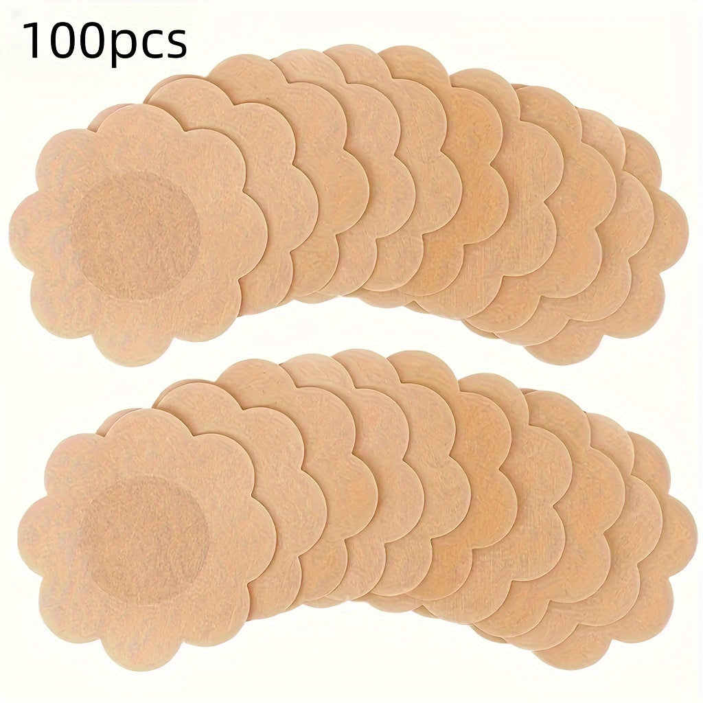 Disposable Strapless Nipple Covers for Women Self-Adhesive Breast Pasties Pack of 50 or 100