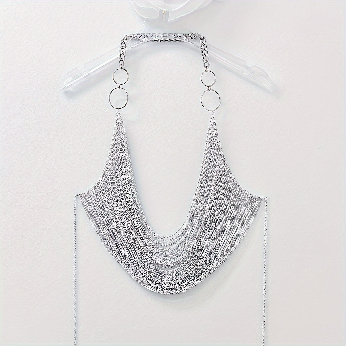 Silvery Body Chain for Women Festival Street Rock Jewelry
