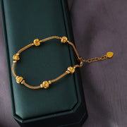 Gold-Plated Copper Bracelet for Women Court Design Elegant Jewelry
