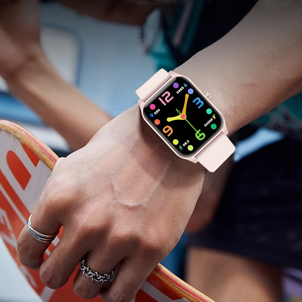 1.85-Inch Smart Watch for Men and Women with Calls Sports Monitoring Message Reminders