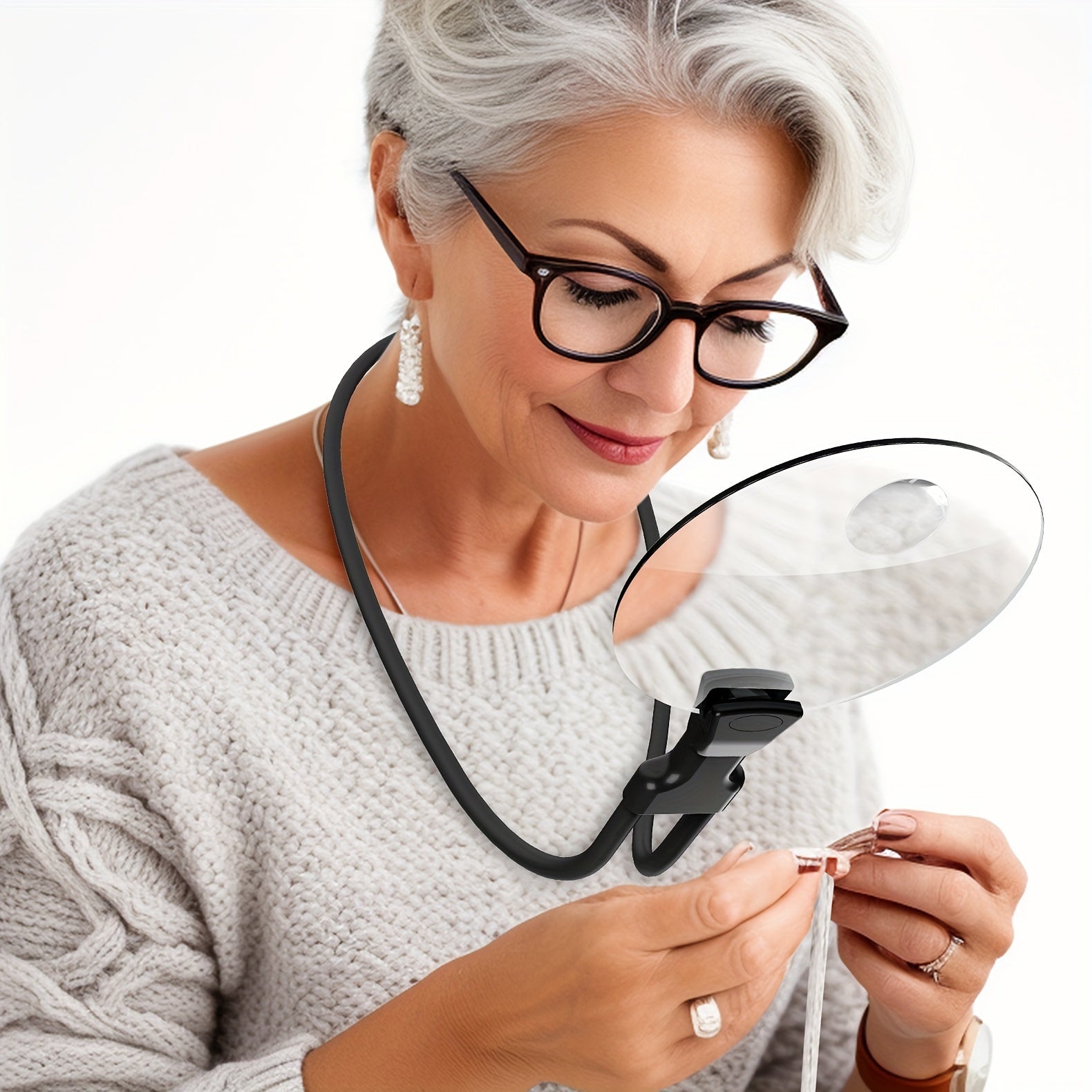 Lupa de lectura grande para personas mayores con aumento de 5X y 10X