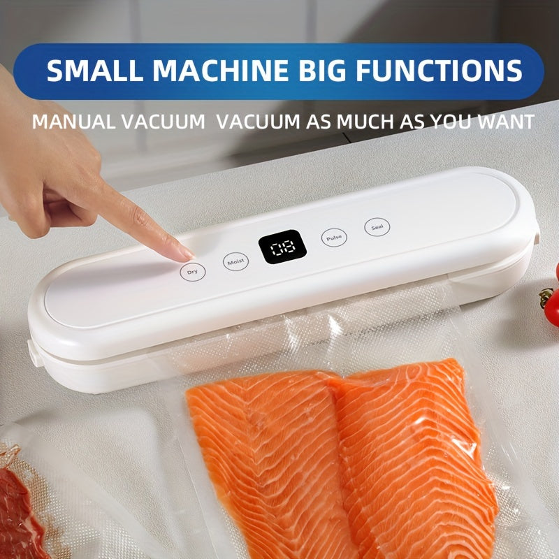 Selladora automática de vacío con pantalla digital para envasado de alimentos al vacío