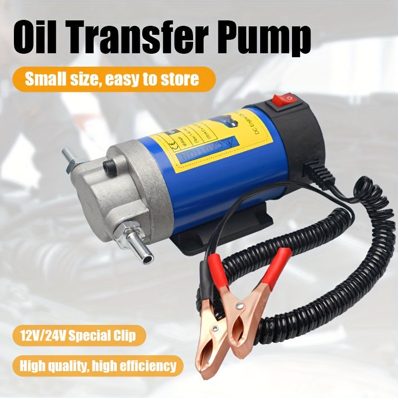 Portable 12V Oil Extractor Pump for Car Crude Fuel Transfer Siphon