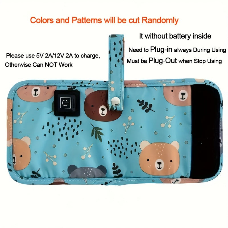 USB-Powered Portable Bottle Warmer for Travel and Camping with Animal Designs