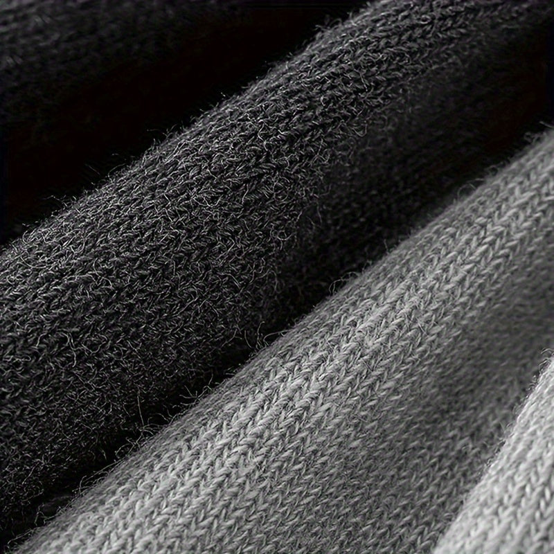 Men's Mid-Calf Breathable Anti-Odor Five-Toe Socks Pack of 3 for Winter Casual Sports